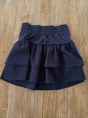 Addison Bay Navy Blue Tiered Mini Skirt